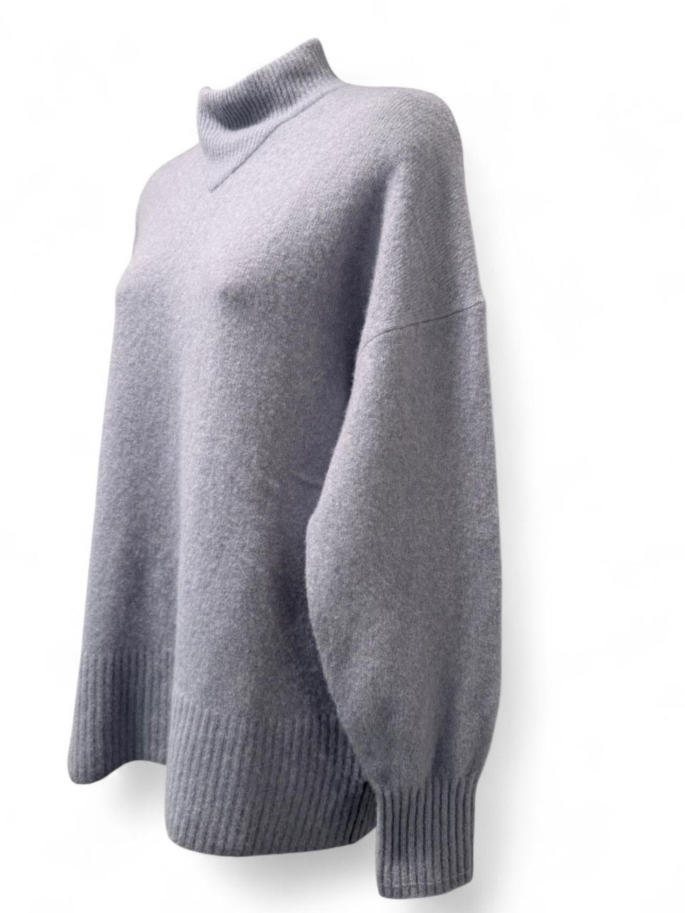 Everlane Yak Wool Turtleneck Oversized Sweater Gray Purple M